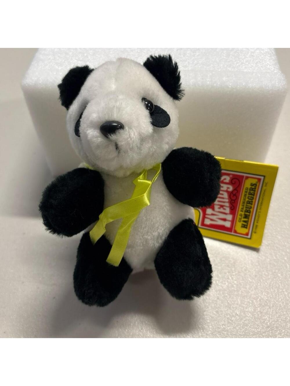 Panda Plush World Wildlife Fund 5” WWF Stuffed Animal Bear 1988 Vtg Wendy’s